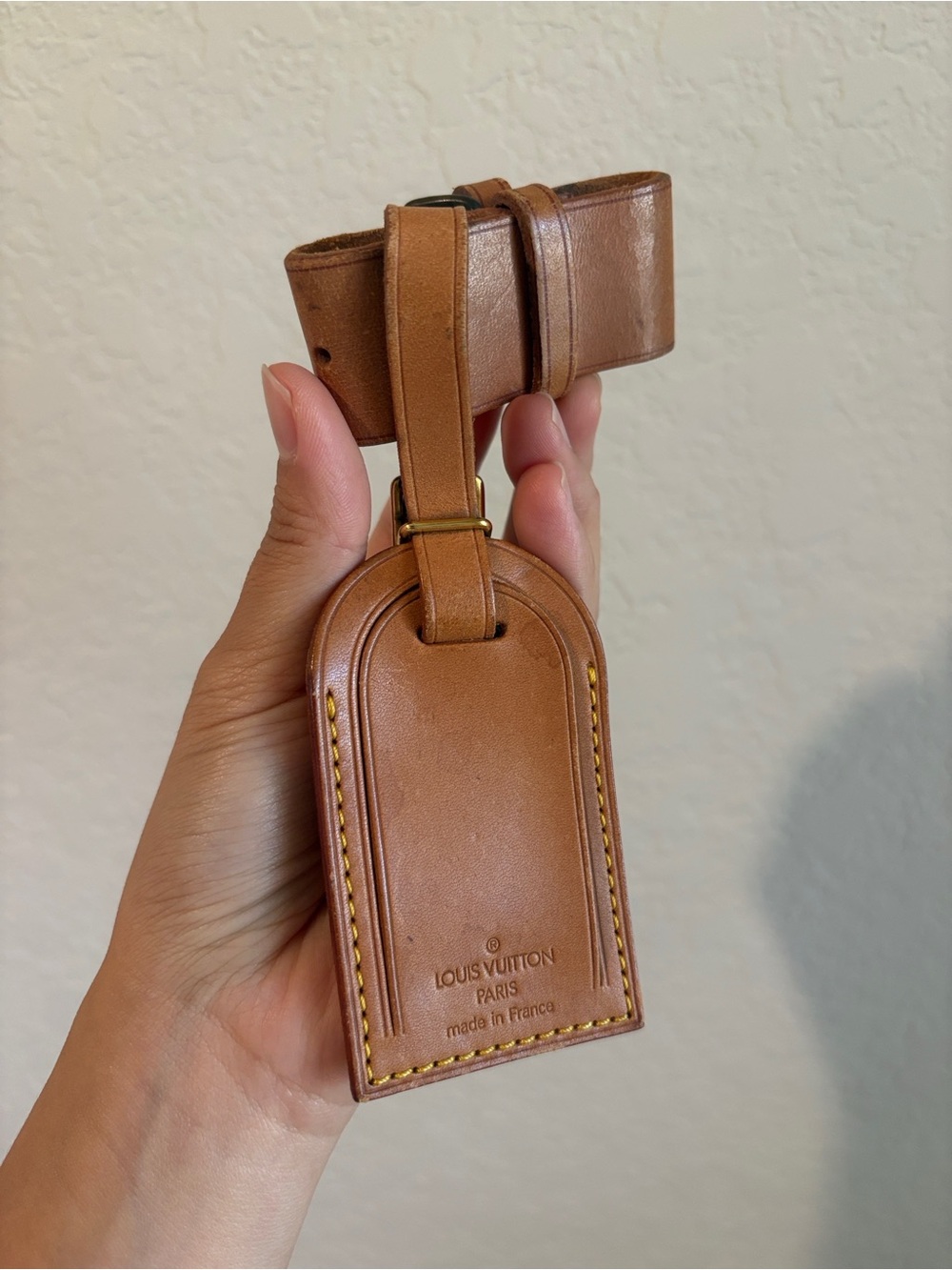 Louis Vuitton Leather Luggage Tag